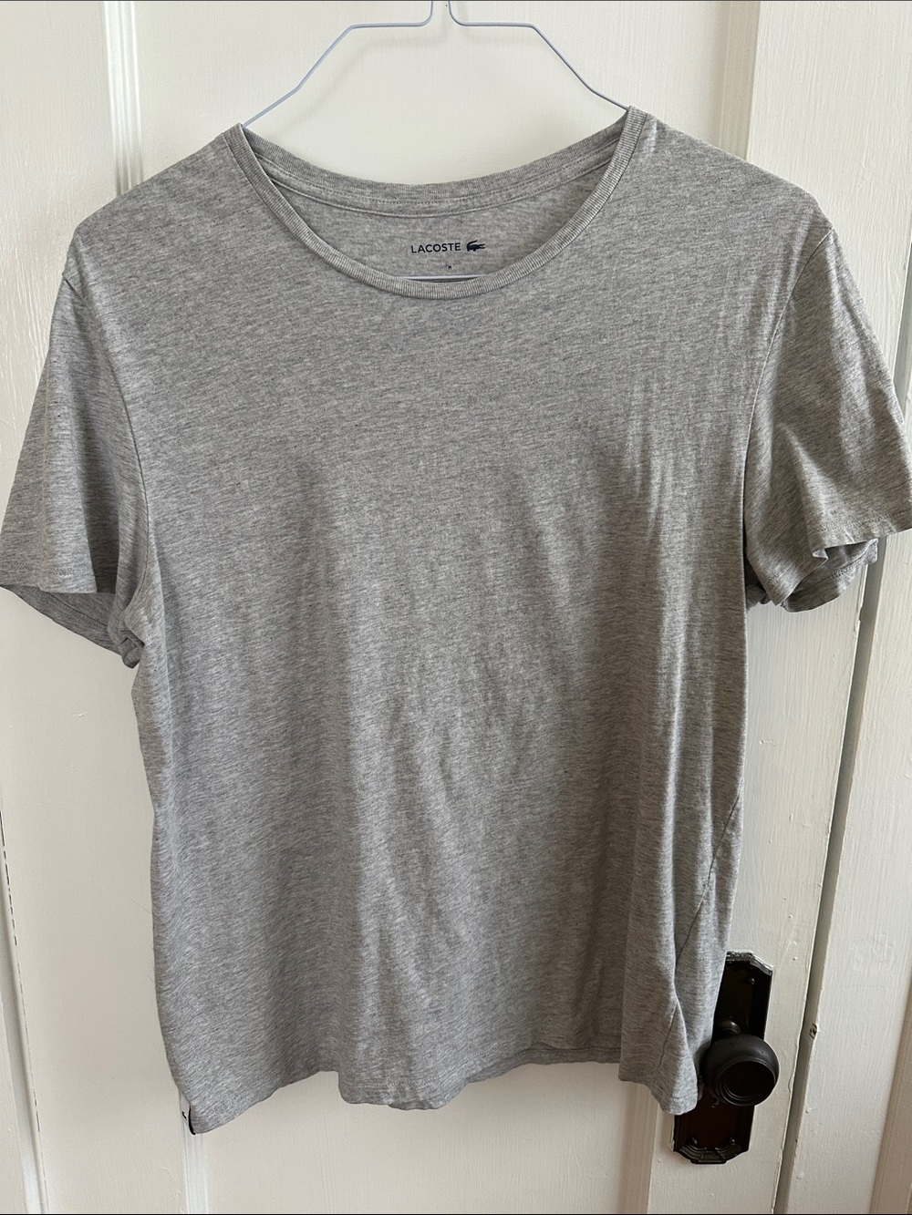 Lacoste Light Gray Short Sleeve Crewneck Tee